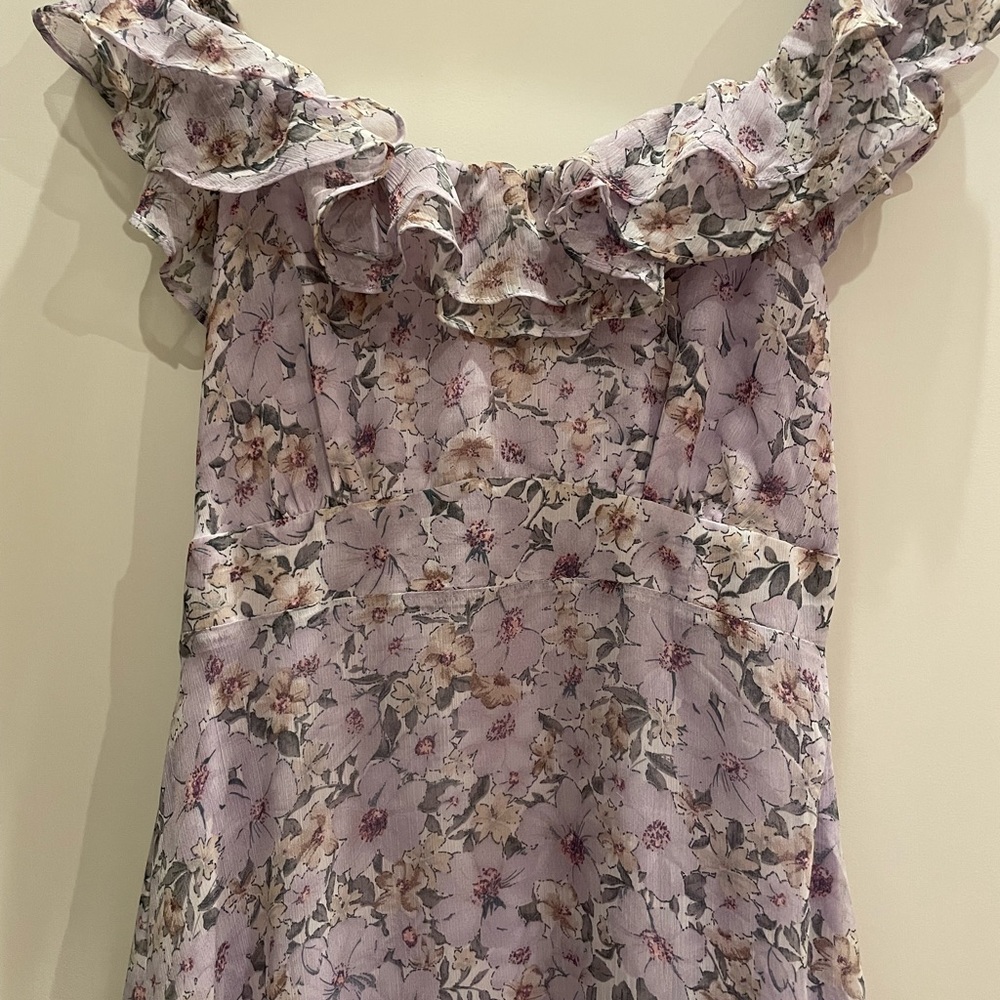 ASTR floral asymmetrical dress